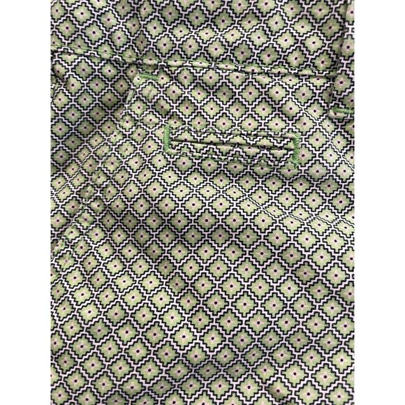 Gap Shorts Size 4R Green Summer Print Women Geometric Chino 100% Cotton Casual - Picture 4 of 9